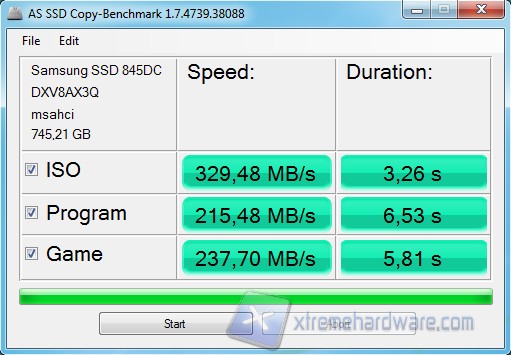 AS SSD Copy Benchmark